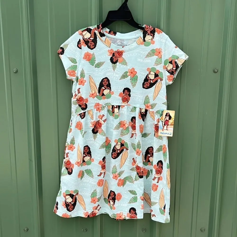 Girls Disney Moana 2 Casual Dress Size M
